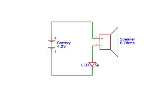 Simple LED flashing circuit diagram with sound