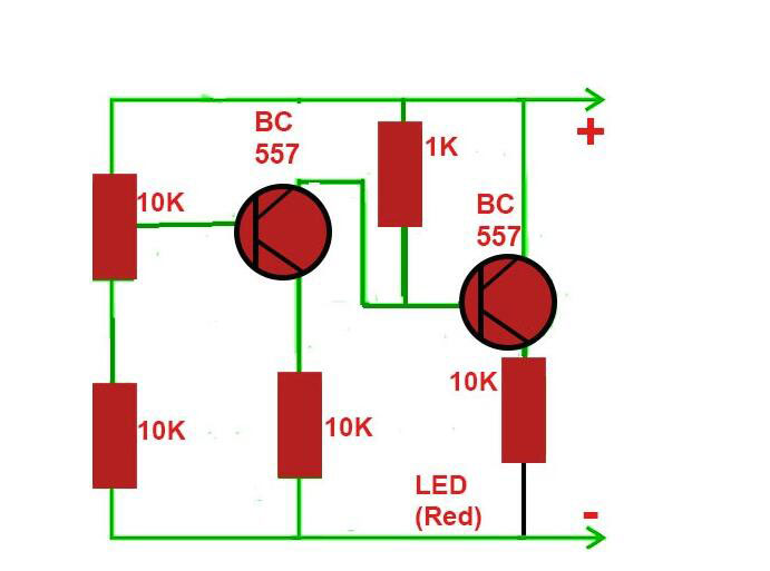 LED Switching On Circuit Diagram