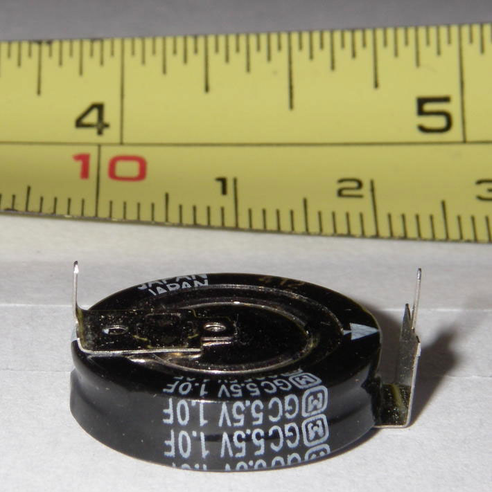 Image showing an electrolytic capacitor. 