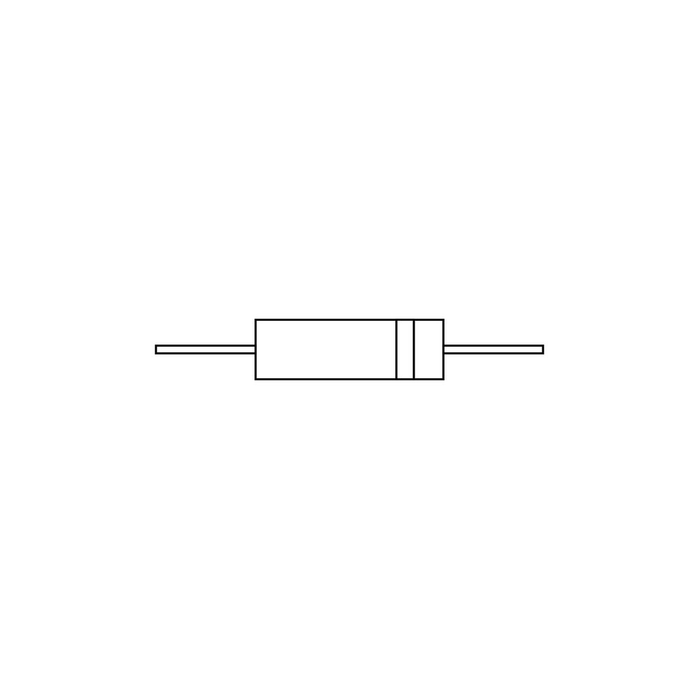 a diode representation logo with a band.