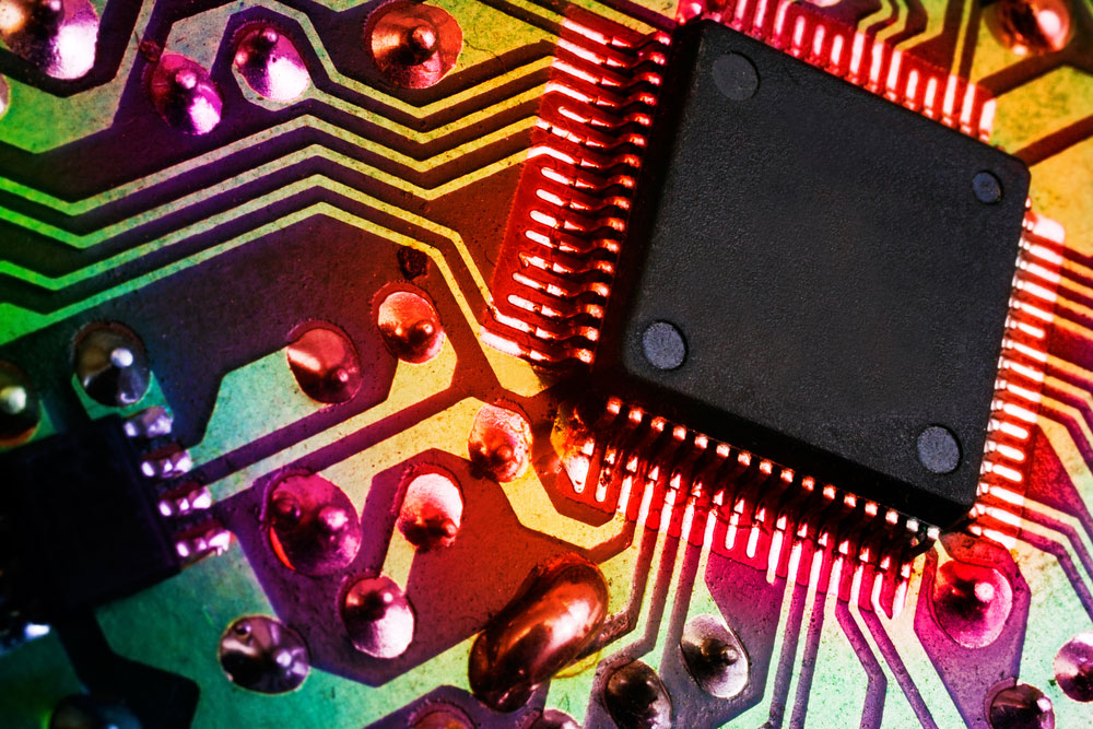 a photo of a microprocessor