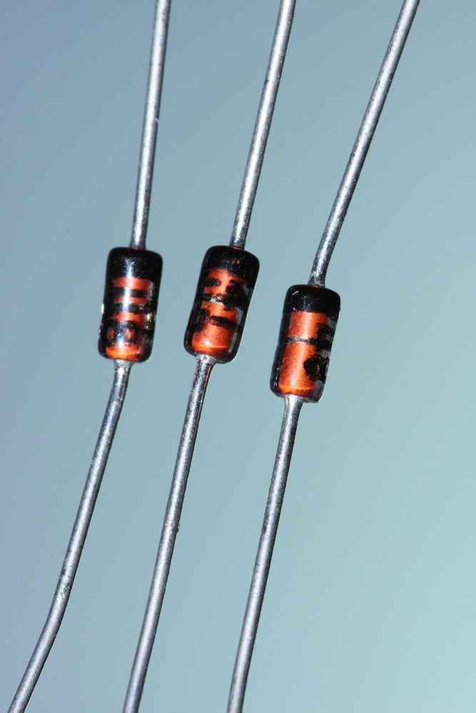Zener diodes shown in a picture.