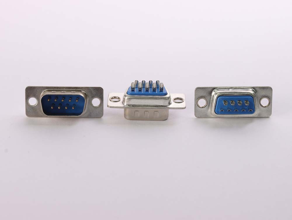 A 9-pin connector for data transmission using the RS485 standard using the RS232 protocol
