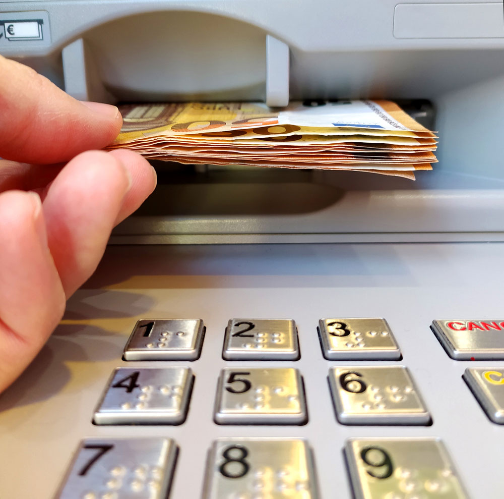 ATM cash dispensing 