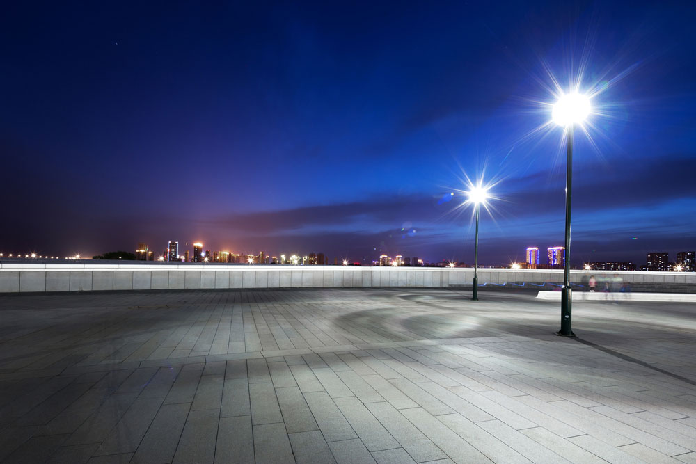 street lights at night