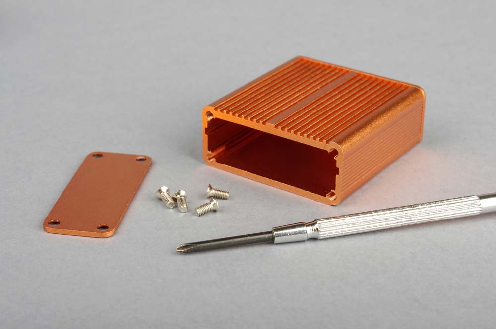 An aluminum enclosure for circuit boards