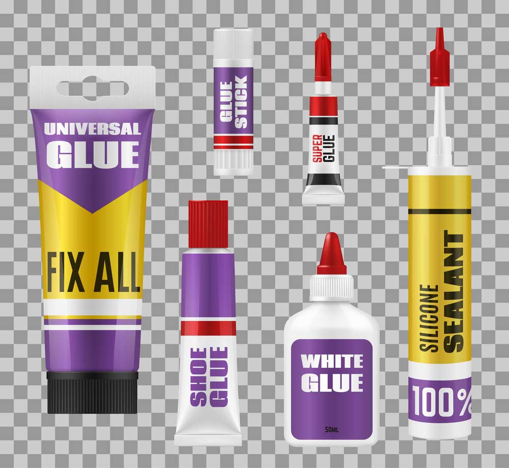 Types of Glue Illustration