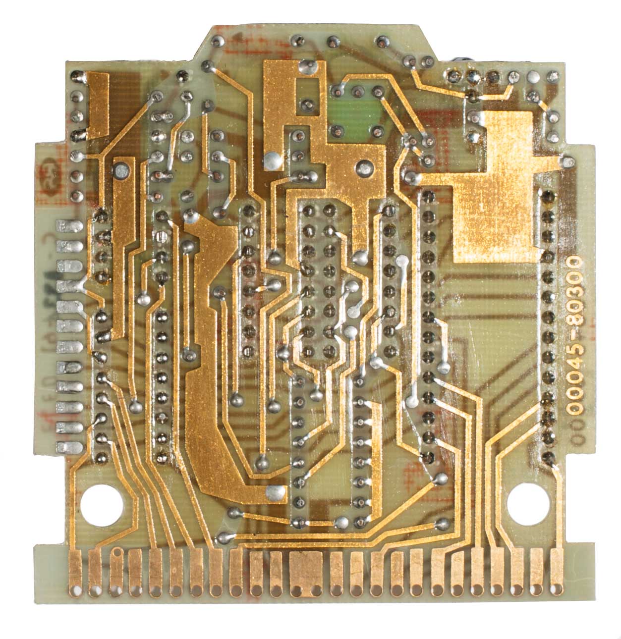 A PCB with a gold finish