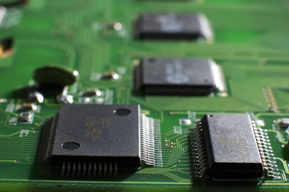 An SMD chip on a memory board