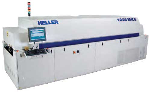 A commercial reflow oven