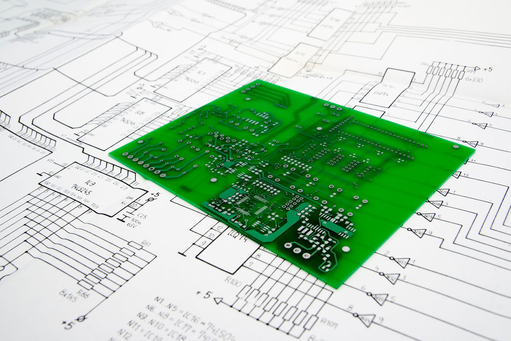 A printed circuit board and schematic