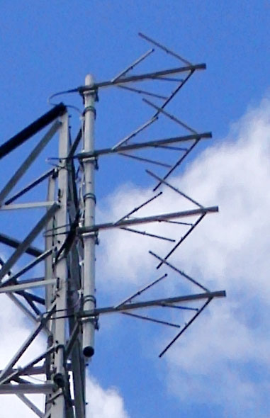 FM broadcasting antennas that often feature built-in signal boosters
