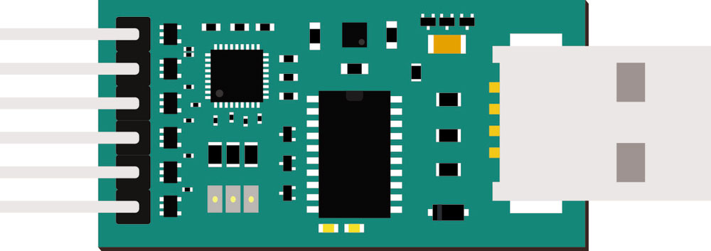 Vector image of USB to UART PCB