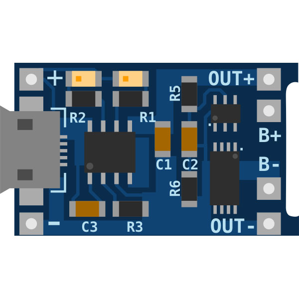 an image of Li-ion charging module- component side