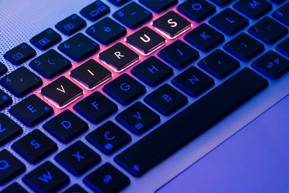 A backlit keyboard