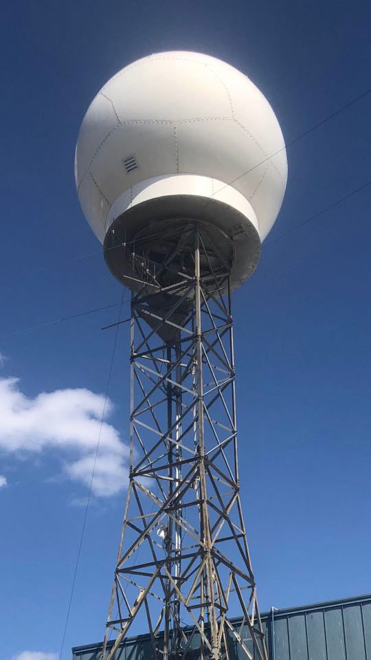 A Doppler radar at Huntsville International Airport