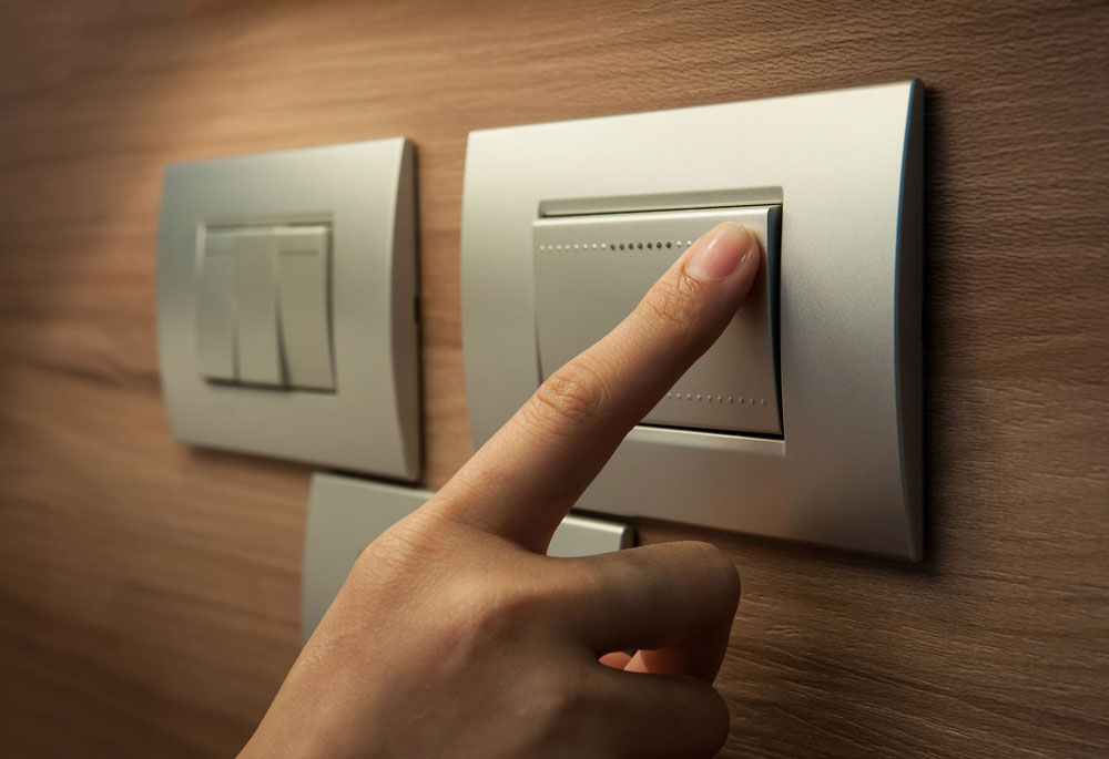 Push-button switches can activate or deactivate a light