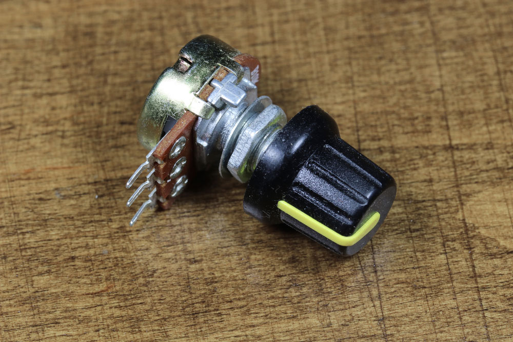 a potentiometer with a knob