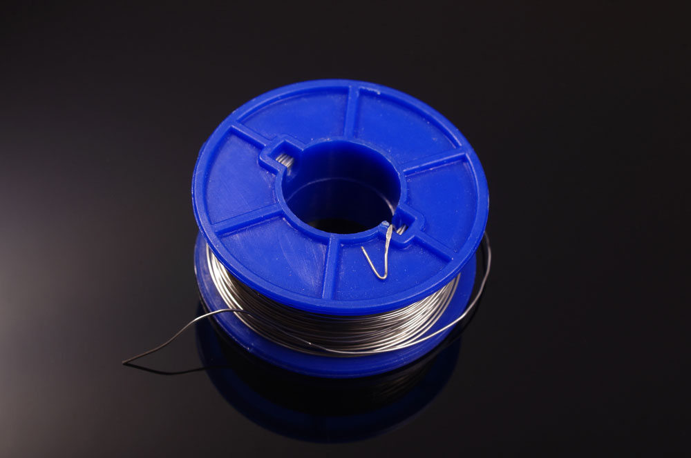 A spool of lead-free soldering wire
