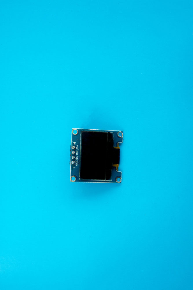 IIC I2C OLED 128x64 display in blue background