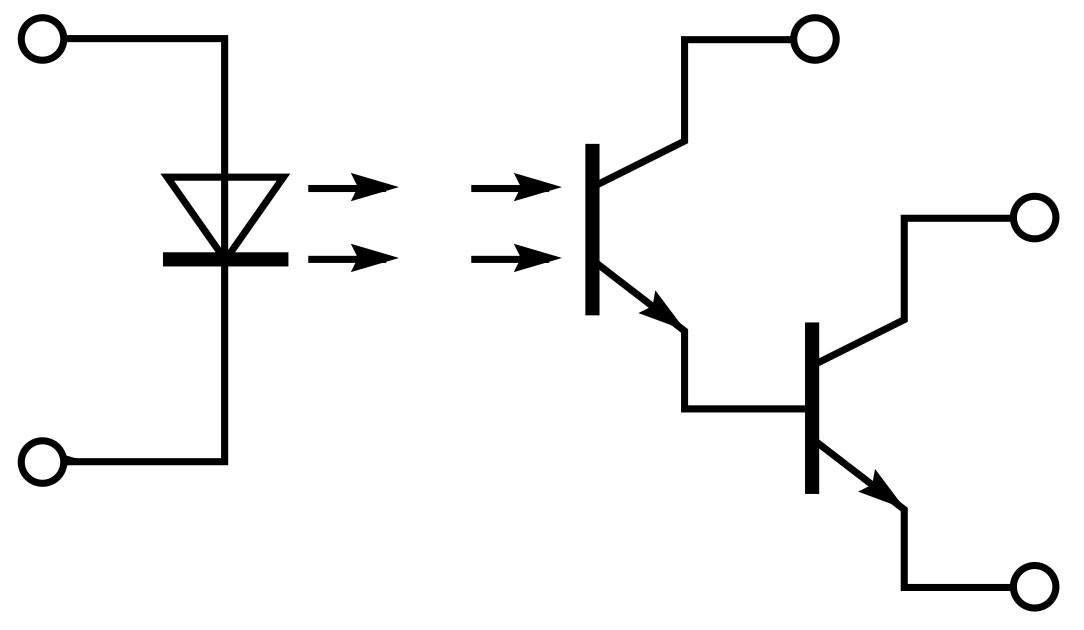 A Darlington transistor circuit diagram