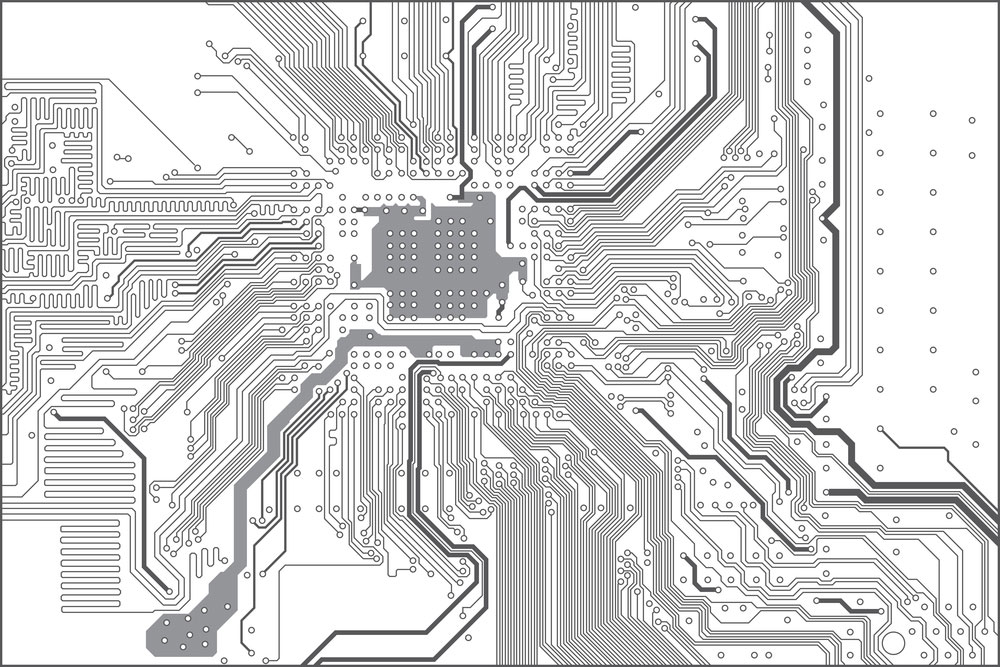 a photo of a PCB with markings