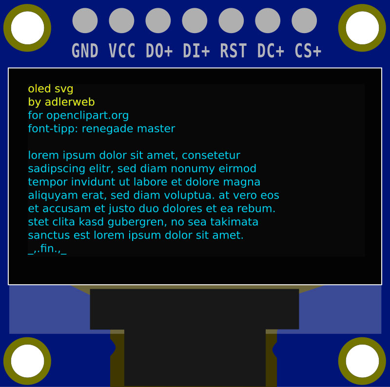 OLED Module with text on it