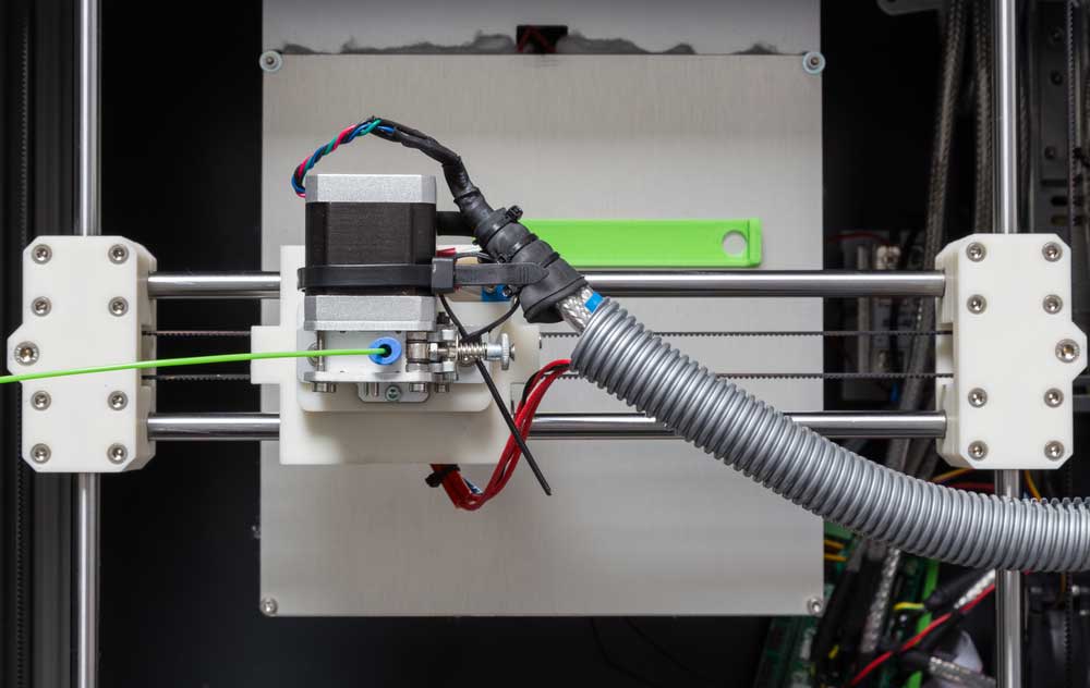 A 3D printer with a stepper motor