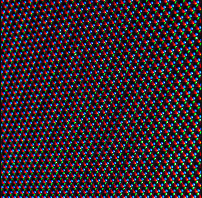 The detail of an LED monitor
