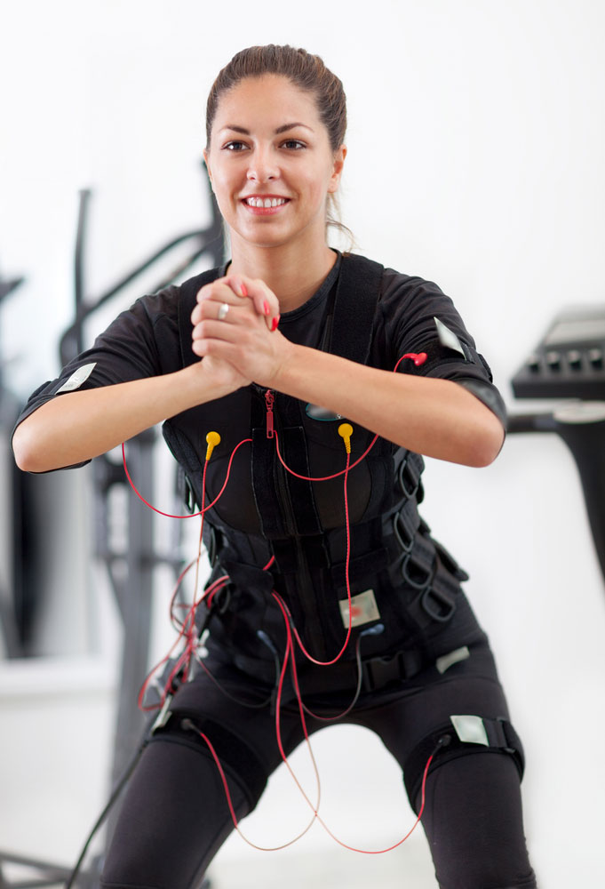 Electromyography testing while exercising in a key position