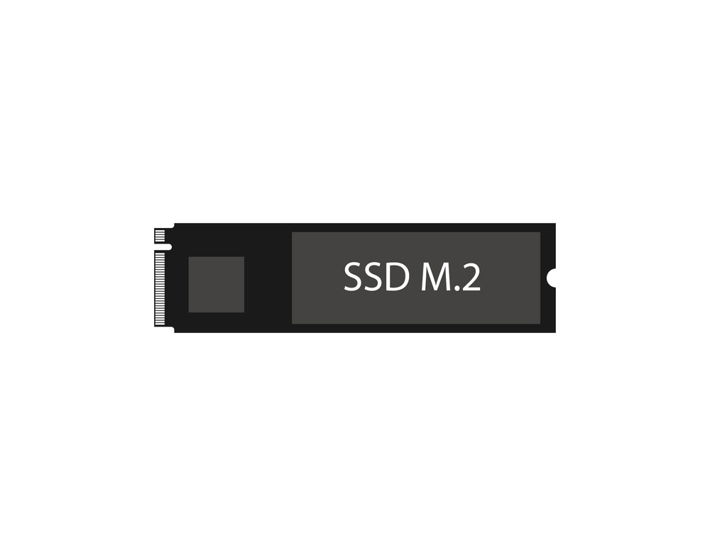 An A key M.2 SSD. Note the four pins on one side.