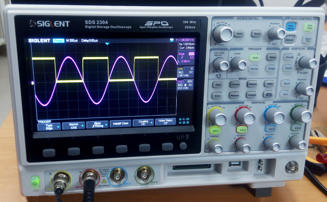 An oscilloscope