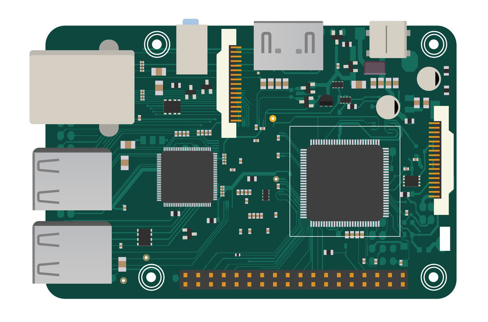 DIY electronic mega board with a microprocessor