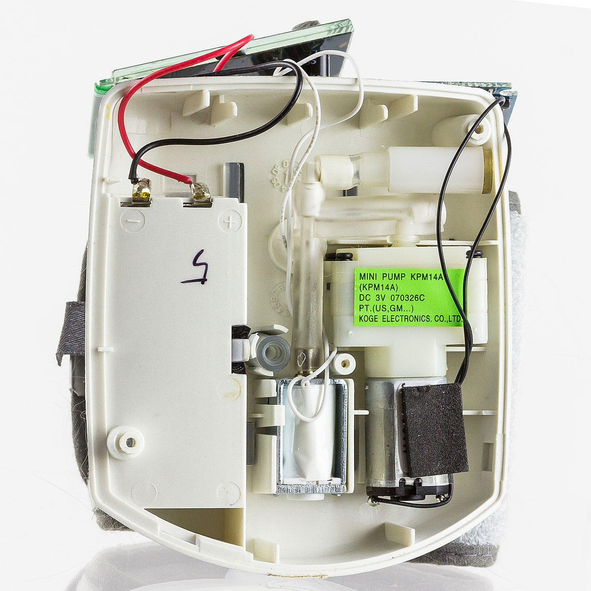 A mini pump in a wrist BP monitor