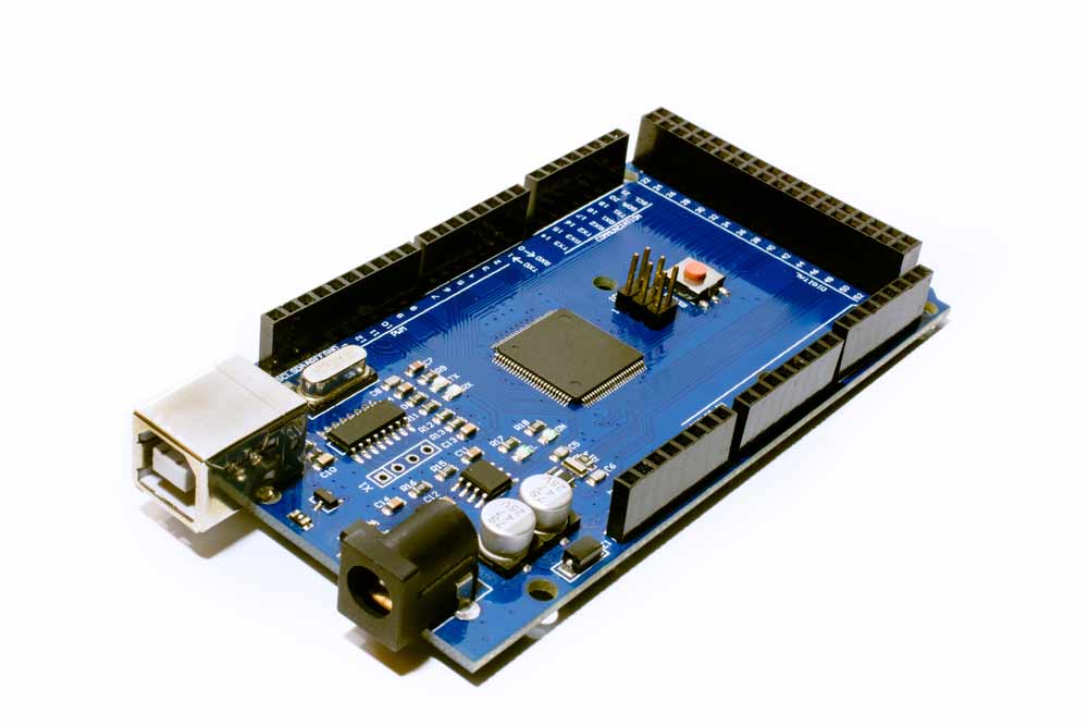 PCB Edge Connectors on an Arduino Board. 