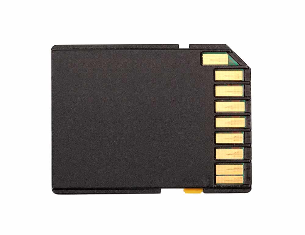 PCB Gold Fingers on a memory card. 