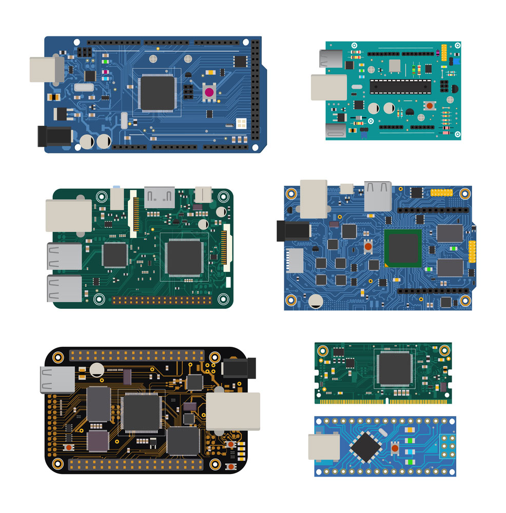 Set of Arduino microcontrollers