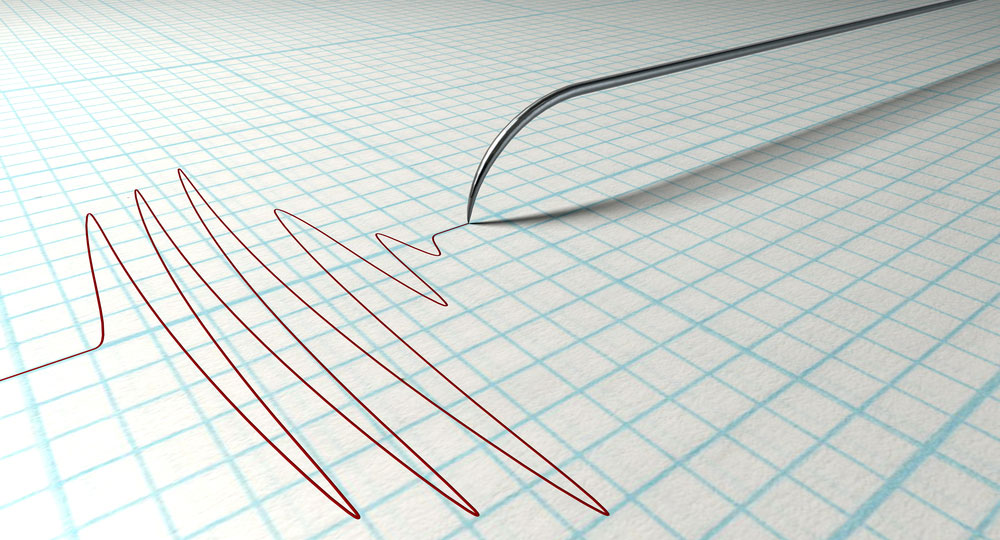 A polygraph needle and drawing