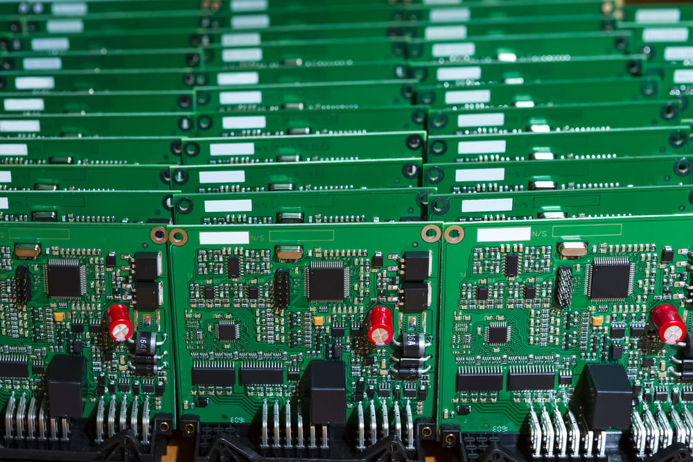 A batch of ready printed circuit development boards