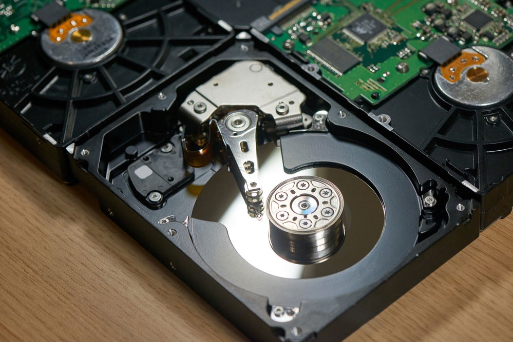 Internals of SATA hard disk drive