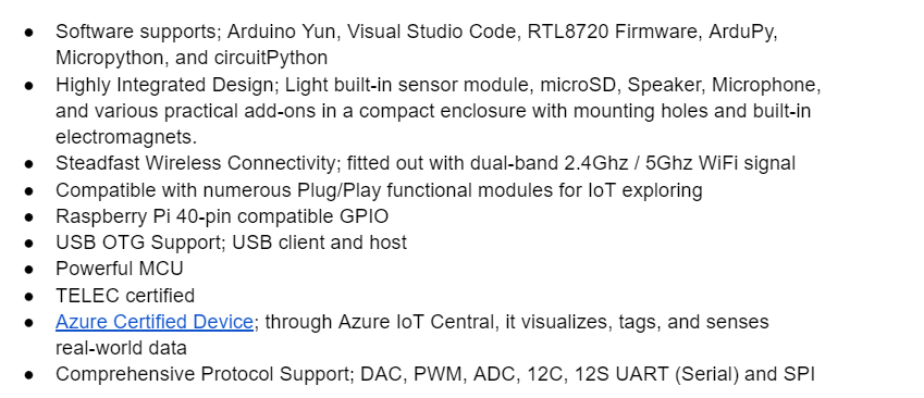 Wio Terminal Features