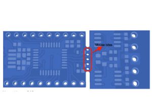 Mouse bites on PCB