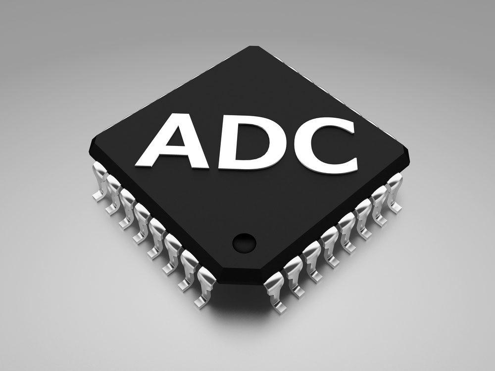 (ADC, or A-to-D) analog to digital converter