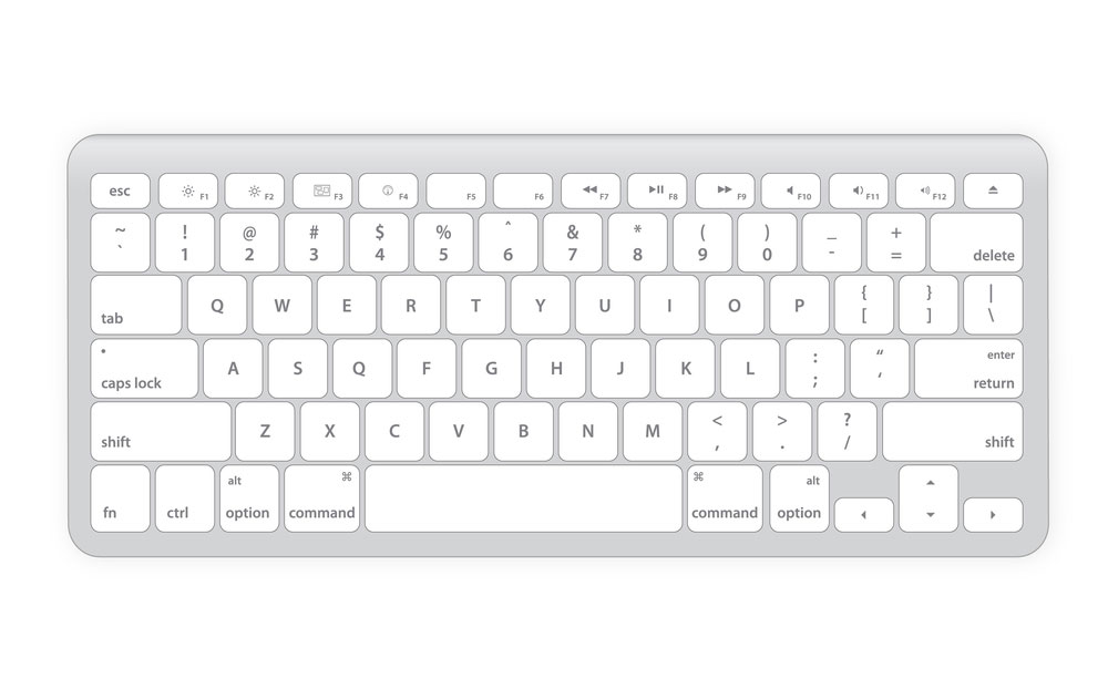 A normal keyboard with a staggered layout