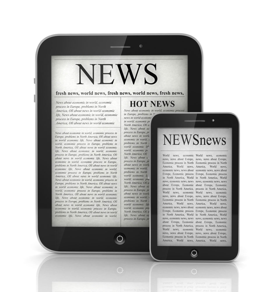 Newspaper book from tablet pc