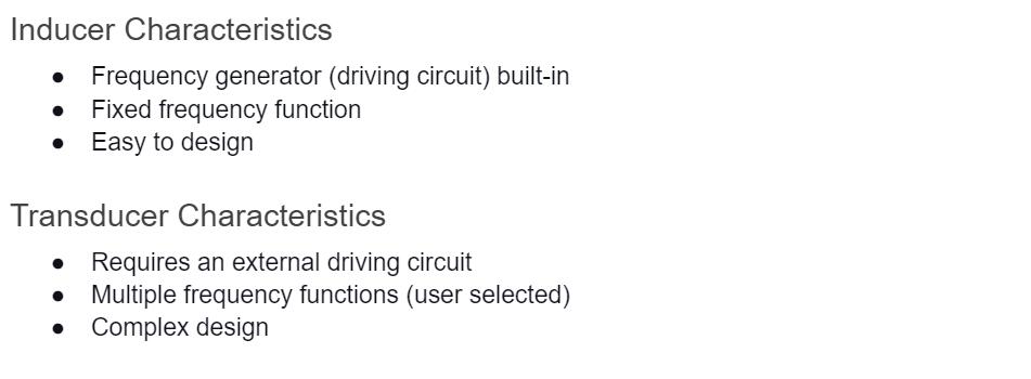 Inducer Characteristics