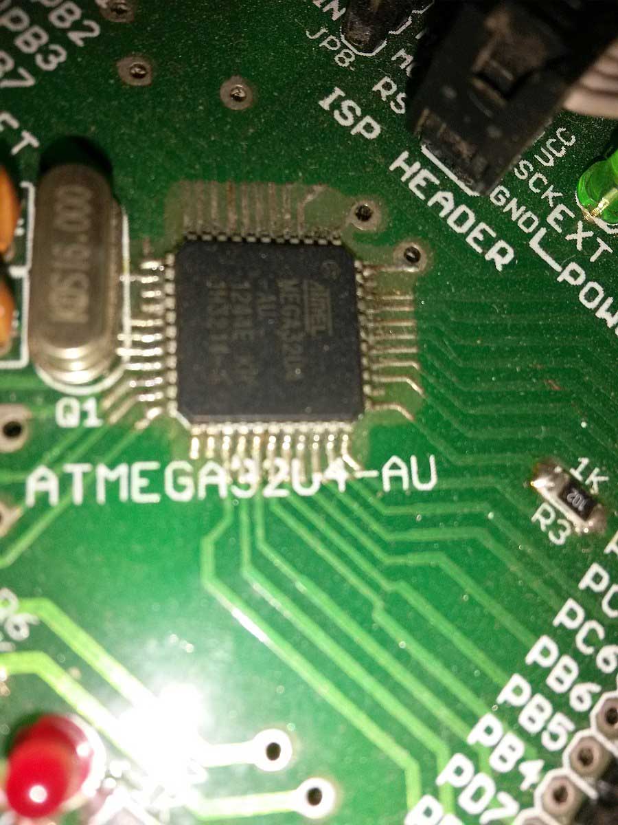 The Atmega32U4 chip