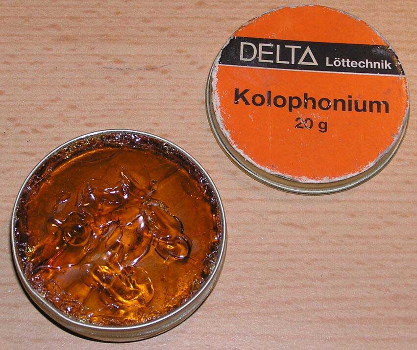 Rosin flux used in soldering