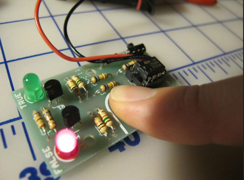 GSR sensors soldered together from a kit