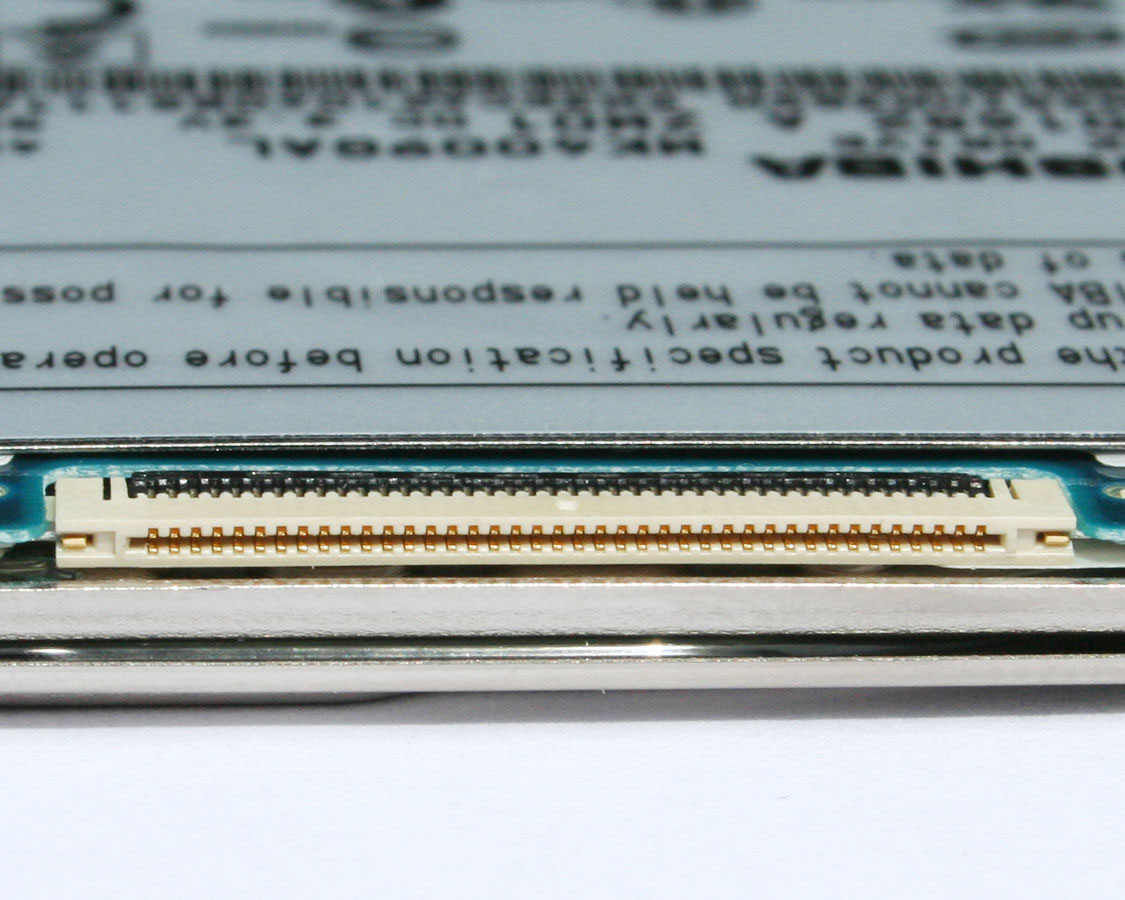 An example image of a low insertion force connector on a hard disk.